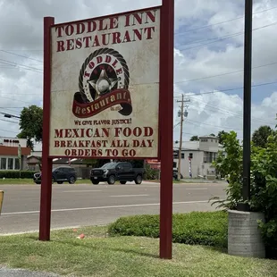 Sign outside