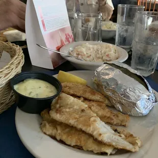 Perch and baked tater