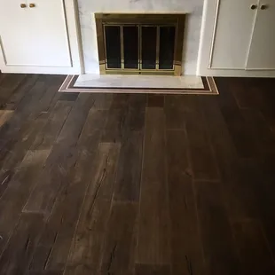 New installation with walnut maple boarder