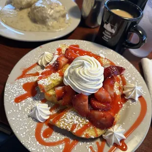 Strawberry stuffed French toast