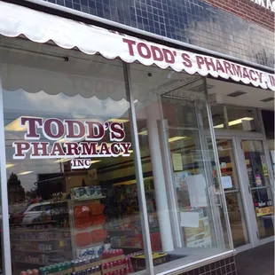 Outside Todd's Pharmacy