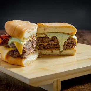  sandwich cut in half