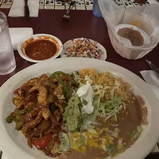 Chicken fajita plate