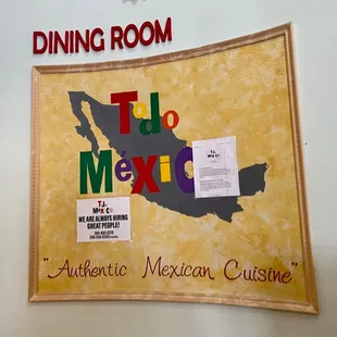 a map of the mexican cuisine