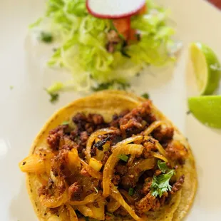 Tacos de chorizo con papa