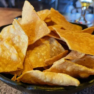 a bowl of tortilla chips