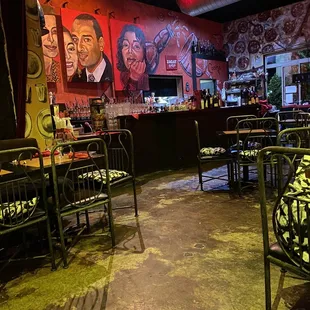 the interior of a mexican restaurant