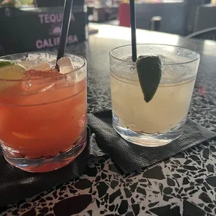 The OG Margarita and Blood Orange Margarita