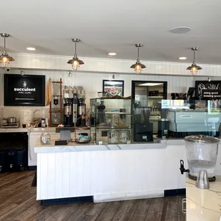 a view of the counter area