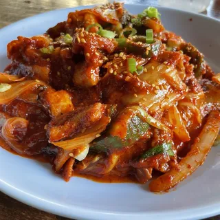 Spicy Pan Fried Pork and Veg