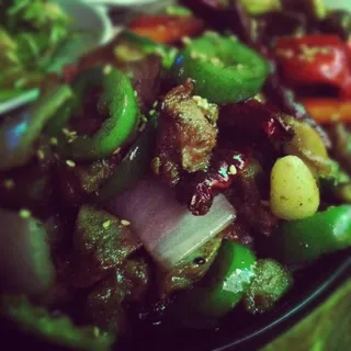 Stir Fried Chicken Gizzard