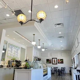Very modern, cool but also cozy place to relax.