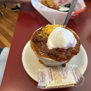 Cup of chili spicy and hot