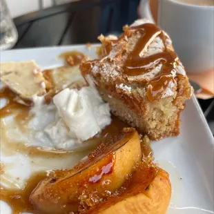 Peach bourbon yellow cake