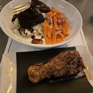 Fried chicken and roast beef