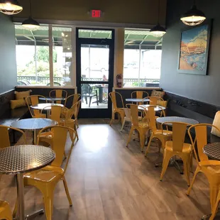 Enjoy your ice cream in our bright, cheery dining room