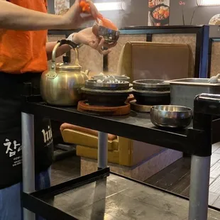 sushi and sashimi, interior