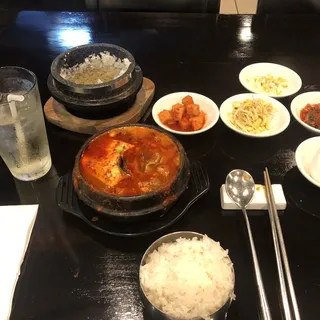 Mixed Soft Tofu Soup Dinner
