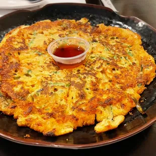 Kimchi and seafood pancake