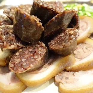 Blood sausage and pigs feet