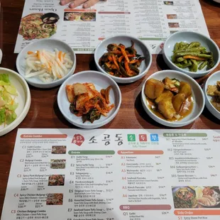 Menu with Banchan