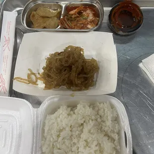 Korean side dishes.