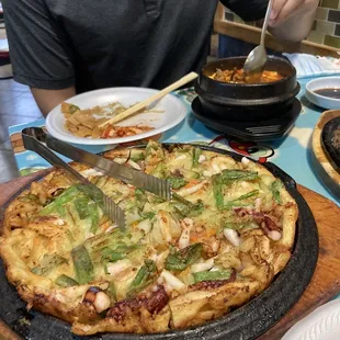 Seafood pancake
