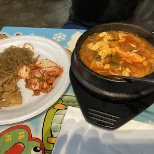Kimchi Seafood and Beef Tofu Soup
