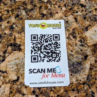 scan me for menu