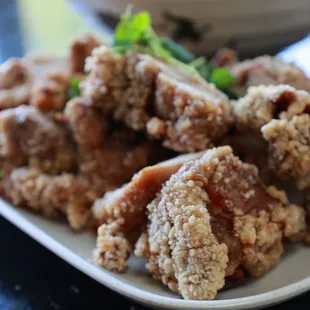 a close up of a plate of food