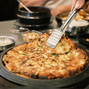 Seafood pancake crispy af and super loaded ((: