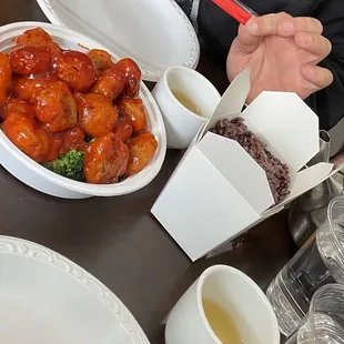 C8. General Tso's Tofu or veggie-beef