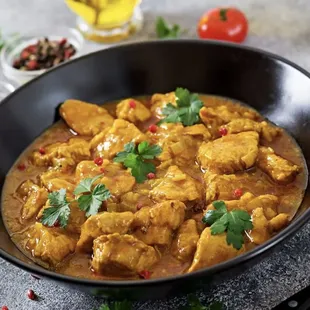 chicken curry in a pan