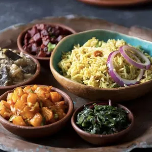 a variety of food items on a plate