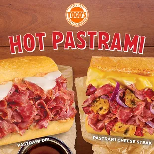 Try one of our Newest Pastrami Sandwiches – Pastrami Dip &amp; Pastrami Cheese Steak!