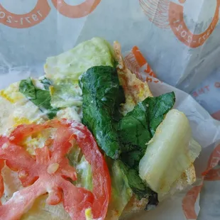 This was a #9 with old tomato&apos;s and lettuce