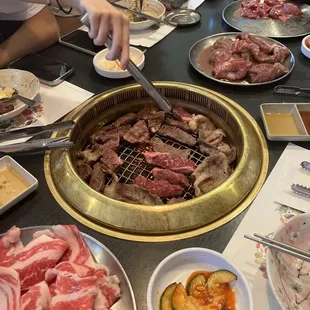 Galbi and skirt steak