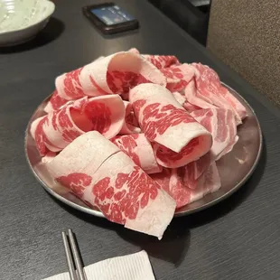 Brisket and pork belly
