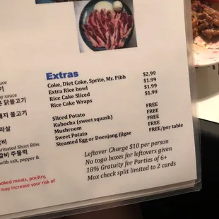 They charge for leftovers