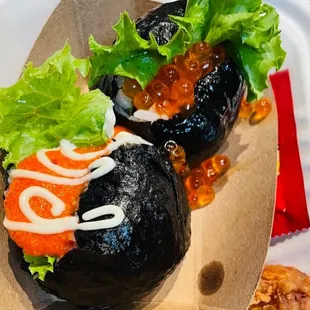 Mentaiko and Ikura musubi