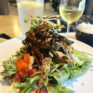 Salmon Skin Salad