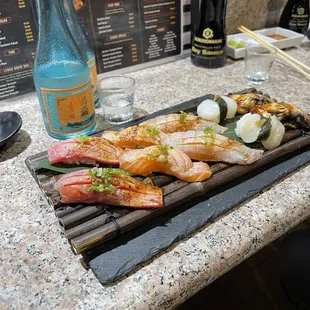 Sushi dinner and Kikusui sake