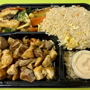 Steak and Chicken Hibachi Entree with Fried Rice