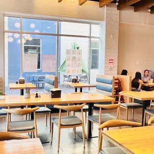 people sitting at tables