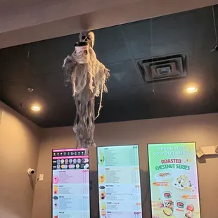 Halloween ghoul with a boba cup