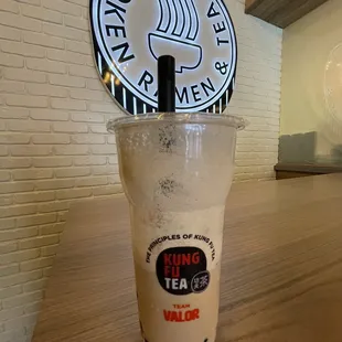 Thai tea milk tea with boba