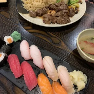 Nigiri regular and filet hibachi