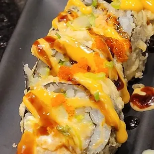a plate of sushi