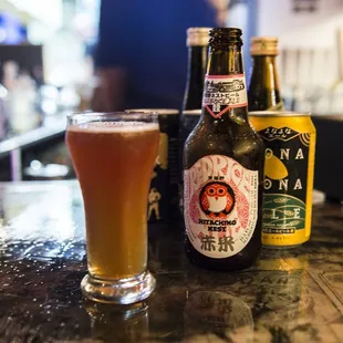 Selection of Japanese craft beers