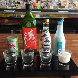 Sake Selection, subject to change, available to order online!